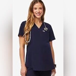 Maternity Scrub Top - Navy - FIGS
